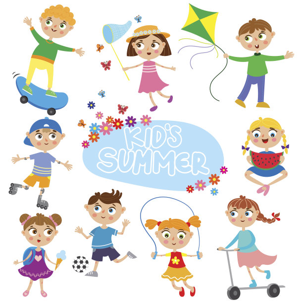 儿童矢量图素材ID：165446602