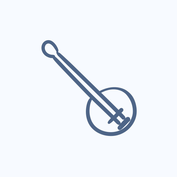 班卓琴草图图标。图片下载