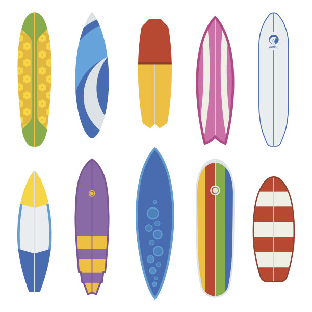 向量冲浪板系列图片下载