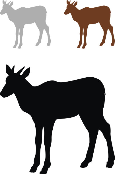 羚羊轮廓图片下载