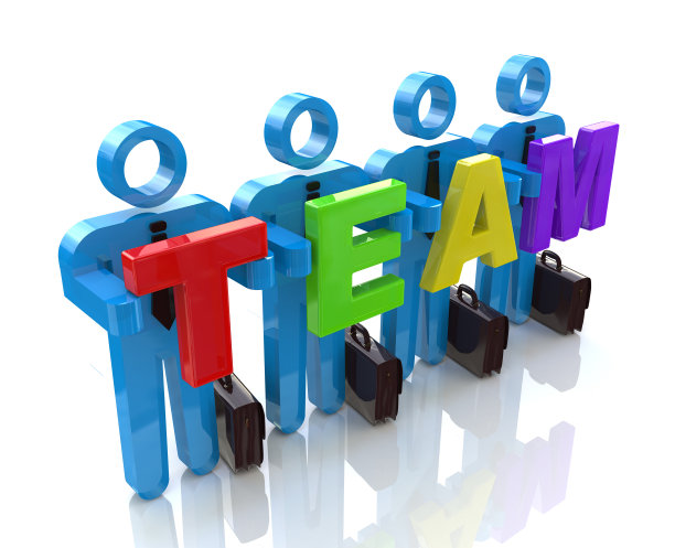 3D人-人的性格在团队- 3D渲染图片下载