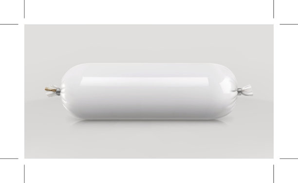 白色聚乙烯食品包装，矢量模型图片下载