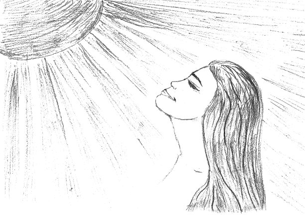 女人日光浴图片下载