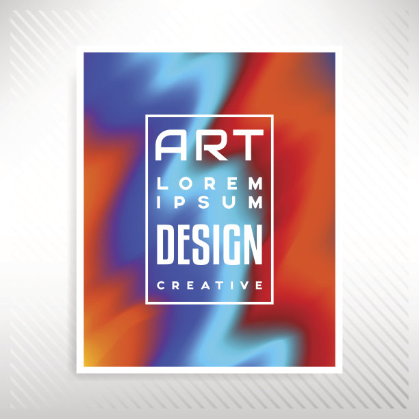 时尚的彩色海报与液体墨水纹理。矢量明亮梯度背景与复制空间。现代时尚的旗帜与波浪形亚克力效果。图片下载