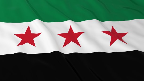 叙利亚反对派旗帜高清背景-旗帜叙利亚图片下载