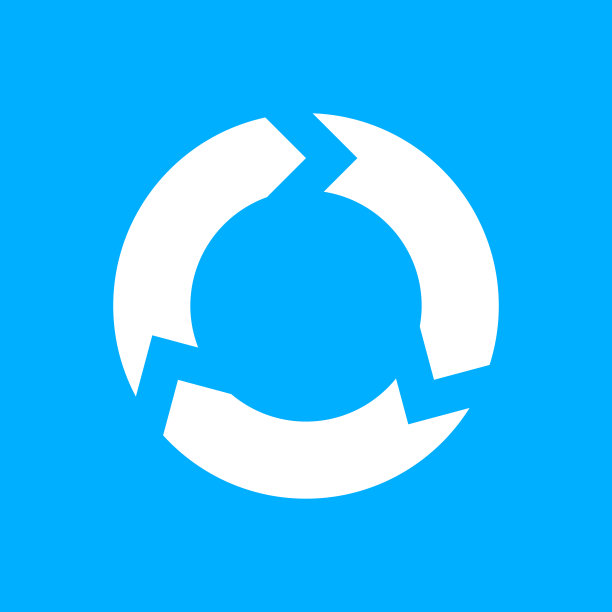 蓝色背景上的Chevron图表图标 - Smooth Series图片下载