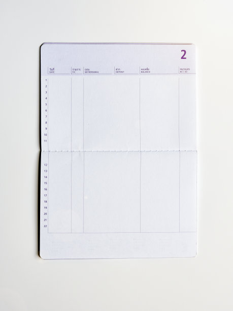 空白的银行储蓄账簿图片下载