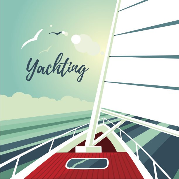 船在海洋上航行。乘船旅行。水旅行。素材图片