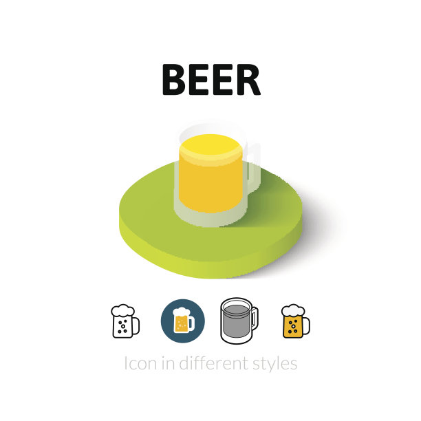 不同风格的啤酒图标图片下载