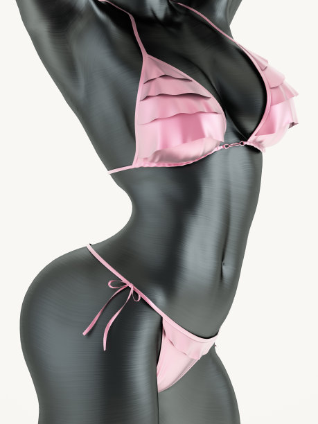 穿粉红色比基尼的女人图片下载