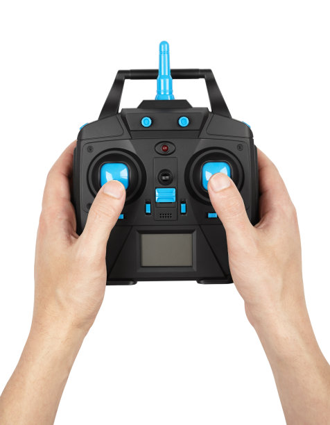 手持玩具的无线遥控器。在白色背景上隔离图片下载