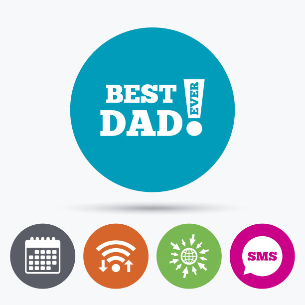 最好的父亲的标志。奖的象征。图片下载