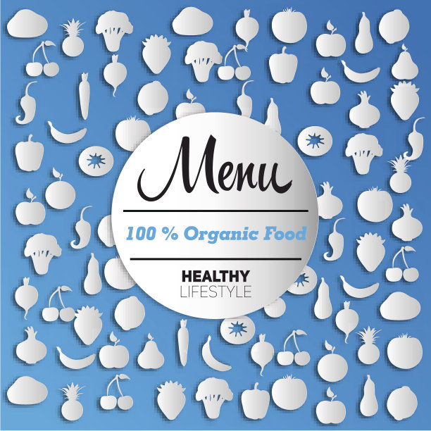 菜单风格，健康食品，设计图片下载