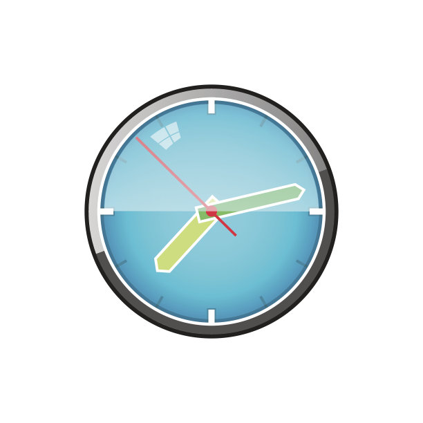 挂钟孤立在白色上图片下载