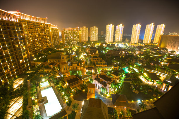 三亚中国海南度假酒店夜景图片下载