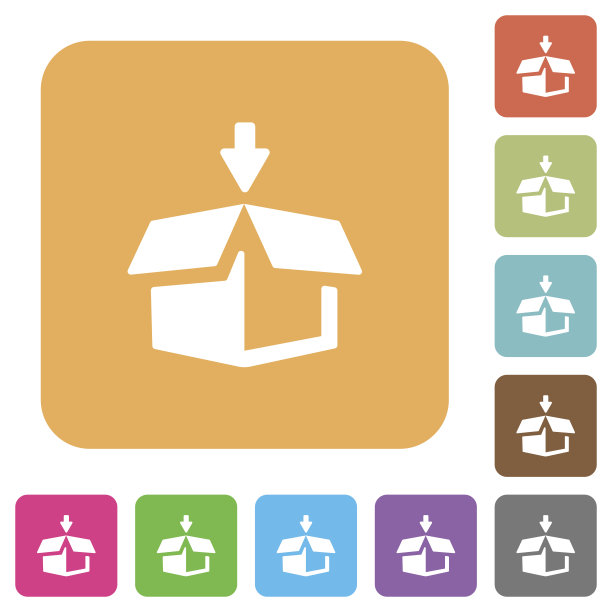 包圆角正方形的平面图标图片下载