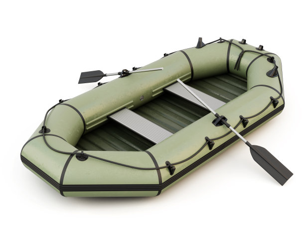 充气船孤立在白色背景图片下载