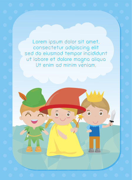 儿童童话故事，广告宣传册模板，图片下载