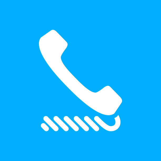 电话图标上的蓝色背景。——SmoothSeries图片下载