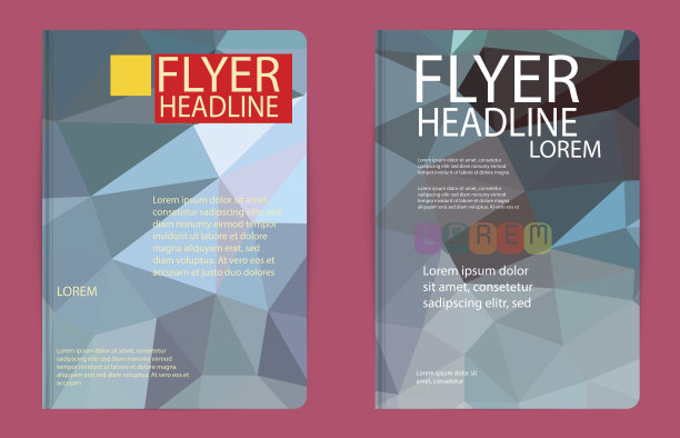 抽象矢量模板设计，宣传册，网站，页面，叶子图片下载