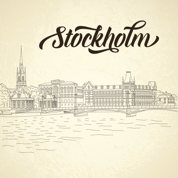 复古矢量城市草图为您的设计图片下载