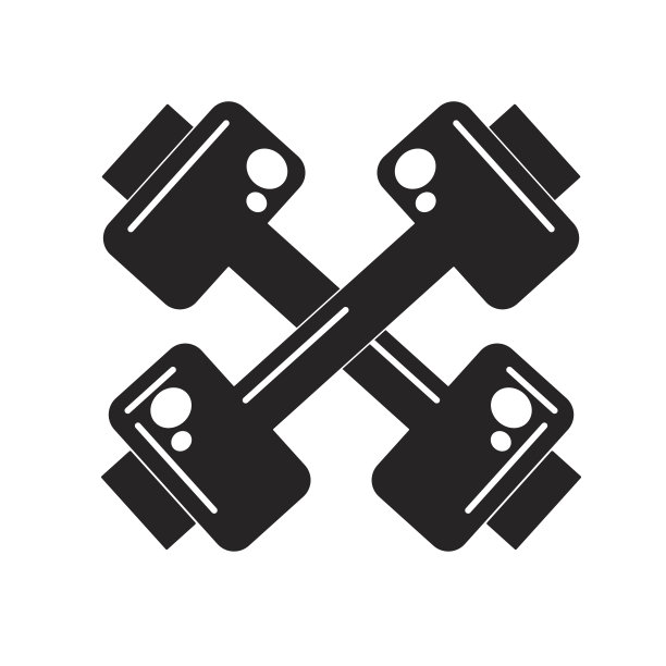 等高线哑铃器械在健身房做锻炼图片下载