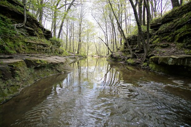峡谷中的河流图片下载