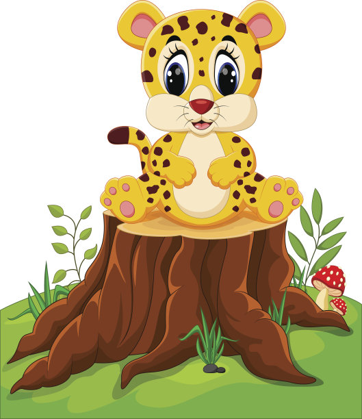 可爱的小猎豹素材图片