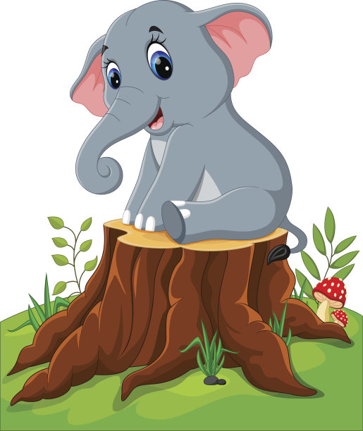 卡通可爱小象图片下载