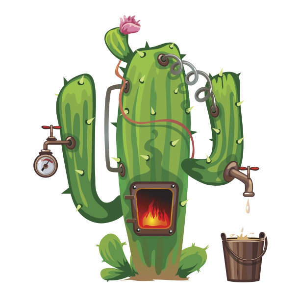 仙人掌、烹饪酒精饮料装置图片下载