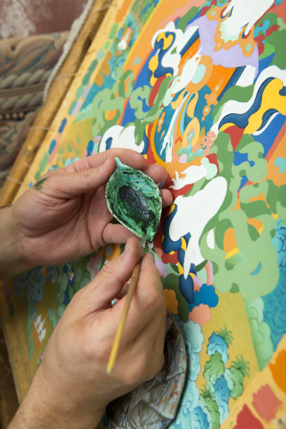 这位艺术家画了一个佛教圣像图片下载