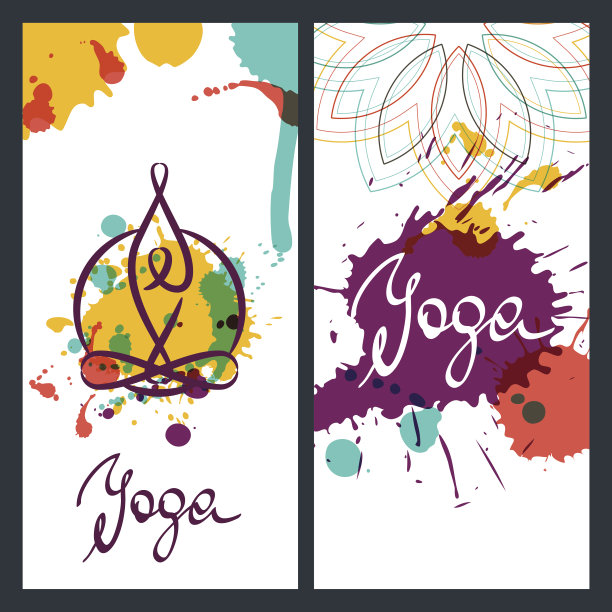 瑜伽的背景。矢量设计的旗帜，海报，传单，标签。图片下载