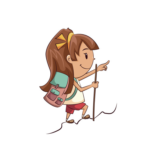 女孩徒步旅行图片下载