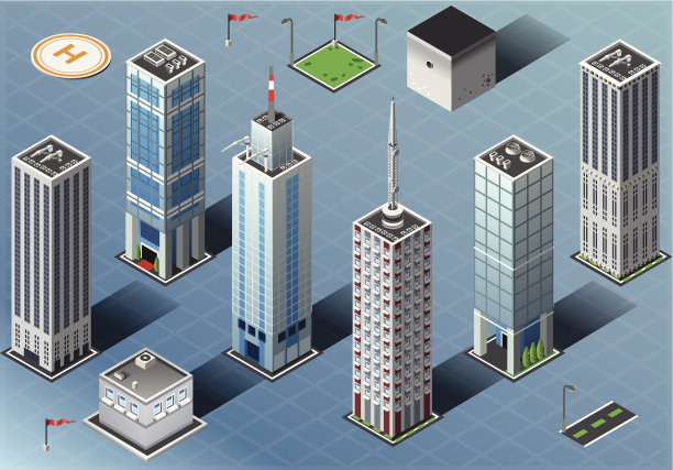 等距建筑组图片下载