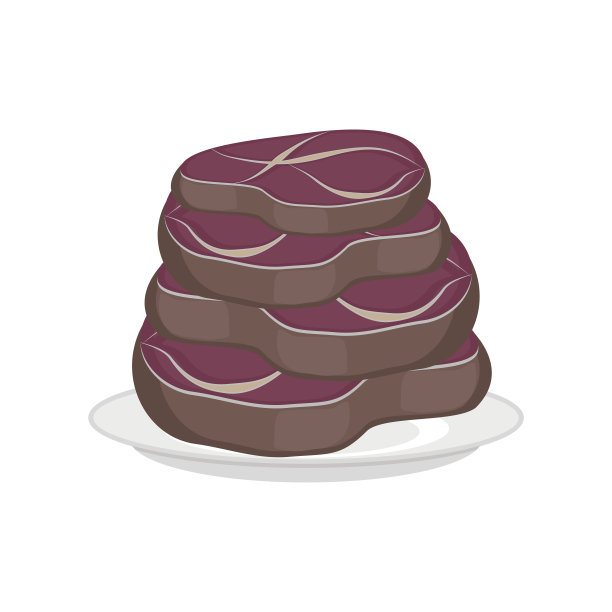 牛排在盘子里。炸肉片。新鲜多汁的猪肉或牛肉图片下载