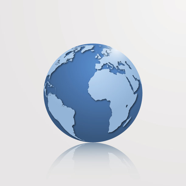 高详细的地球与欧洲，非洲，北美和南美图片下载