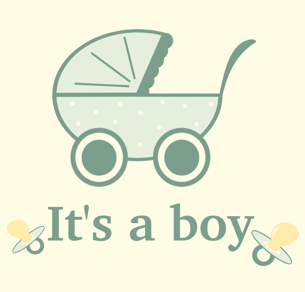 这是一个男孩可爱和可爱的插图贺卡图片下载