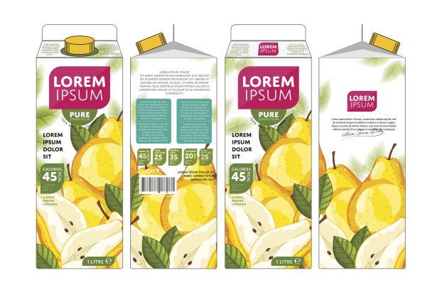 梨汁模板包装设计图片下载