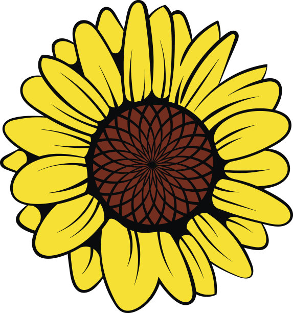 向日葵图标，卡通图标素材图片