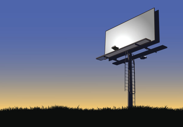 广告牌在黎明图片下载