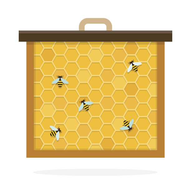 蜂窝状矢量平面材料设计孤立对象在白色背景上。图片下载