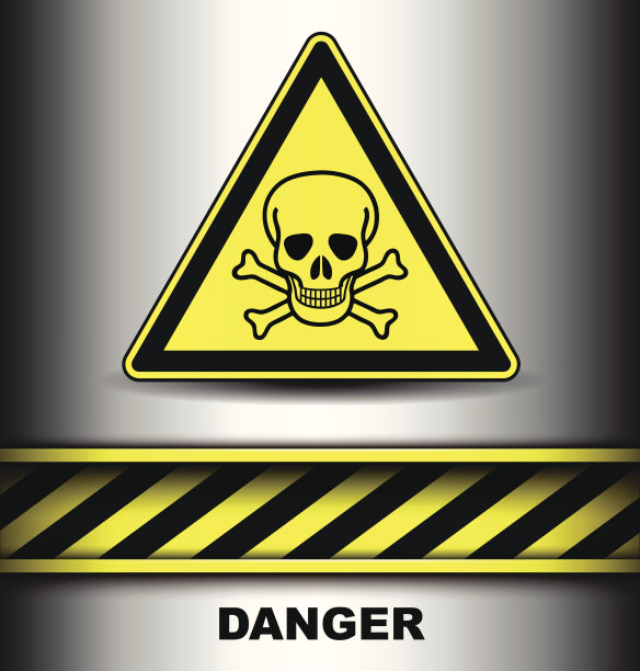 有头骨危险迹象的背景图片下载