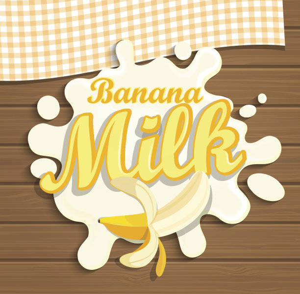 牛奶香蕉飞溅。图片下载