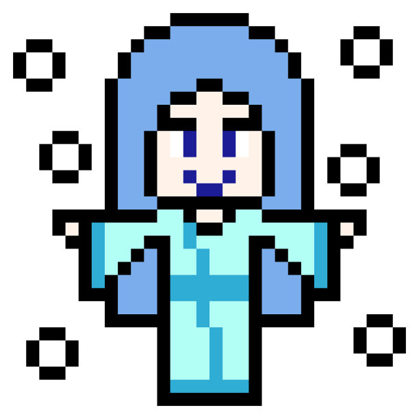 插画设计像素艺术女孩雪图片下载