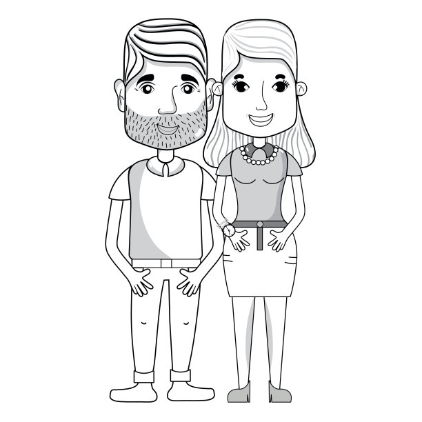 搭配发型和休闲装图片下载