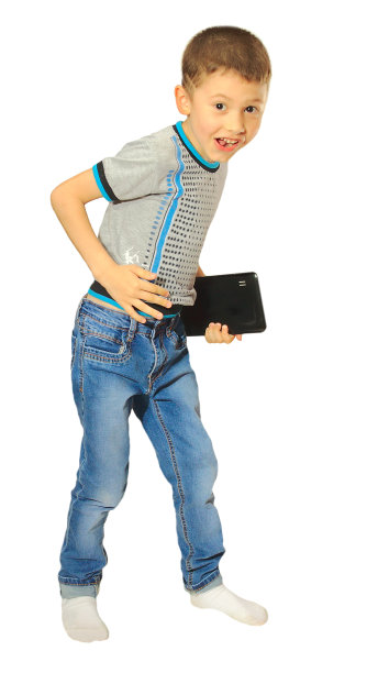 拿着平板电脑的男孩说图片下载