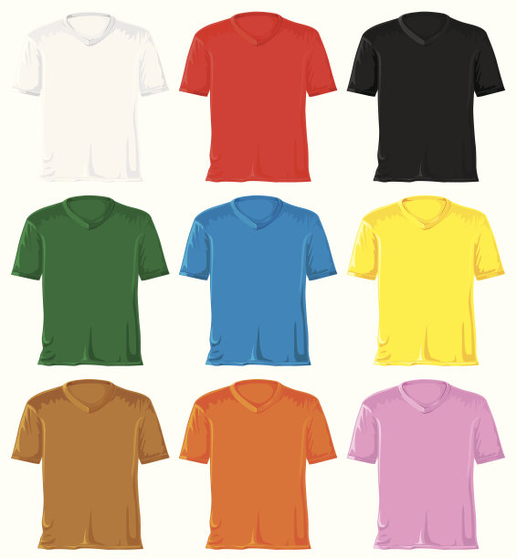 三角领的t恤图片下载