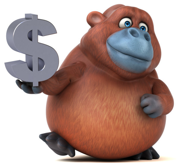 有趣的猩猩- 3D插图图片下载