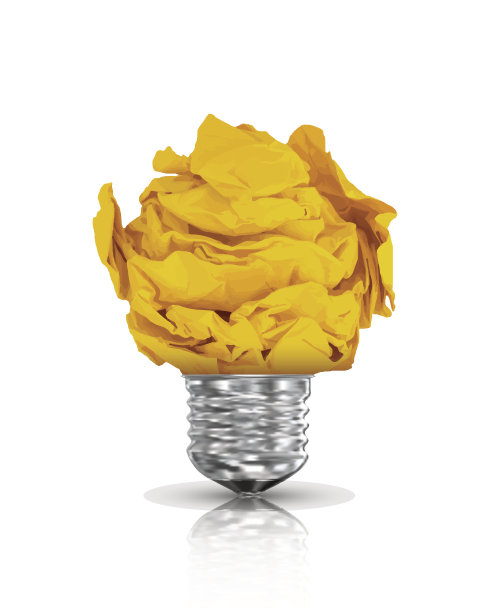 纸灯泡。矢量图图片下载