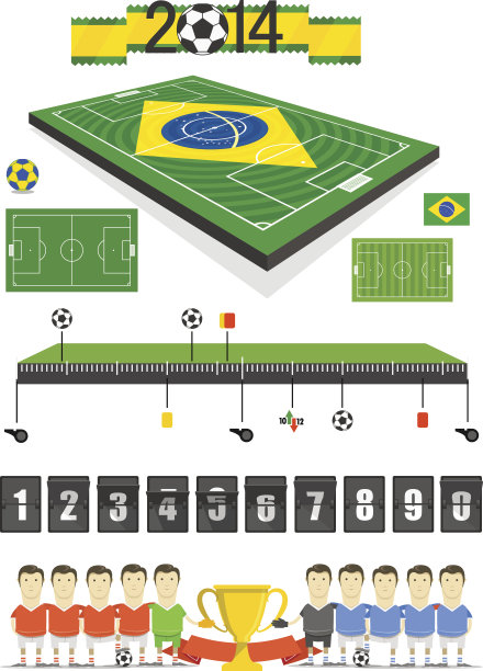 足球比赛信息图表元素图片下载